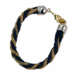 Armband Braided Gold Black