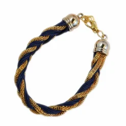 Armband Braided Gold Blue