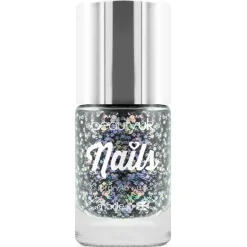 Beauty UK Glitter Nail Polish – Midnight Sky Black