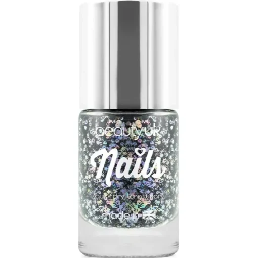 Beauty UK Glitter Nail Polish – Midnight Sky Black