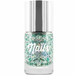 Beauty UK Glitter Nail Polish – Aurora Dream Green
