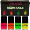 Beauty UK Neon Nail Polish Set 1 4x9ml