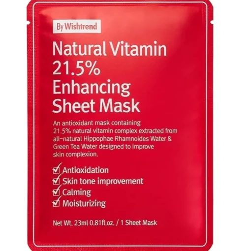 By Wishtrend Natural Vitamin 21.5% Enhancing Sheet Mask