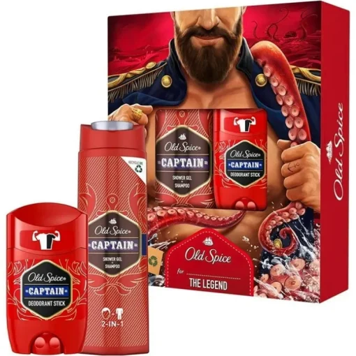 Giftset Old Spice Captain Deo Stick 50ml + Shower gel 250ml