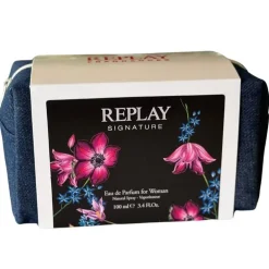 Giftset Replay Signature Woman Edp 100ml + Pochette
