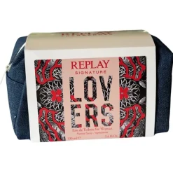 Giftset Replay Signature Lovers Woman Edt 100ml + Pochette