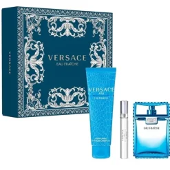 Giftset Versace Man Eau Fraiche Edt 100ml + Edt 10ml + SG 150ml