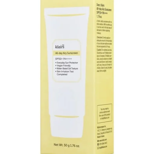 Klairs All-day Airy Sunscreen SPF50 50ml