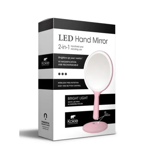 Kokie LED Handheld Ring Mirror – USB Rechargeable