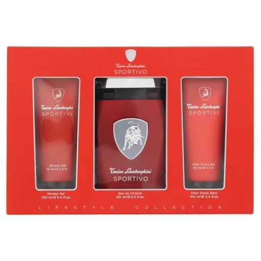 Lamborghini Sportivo Edt 125ml + Aftershave 100ml + Shower Gel 100ml