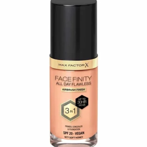 Max Factor Facefinity 3 In 1 Foundation 77 Soft Honey