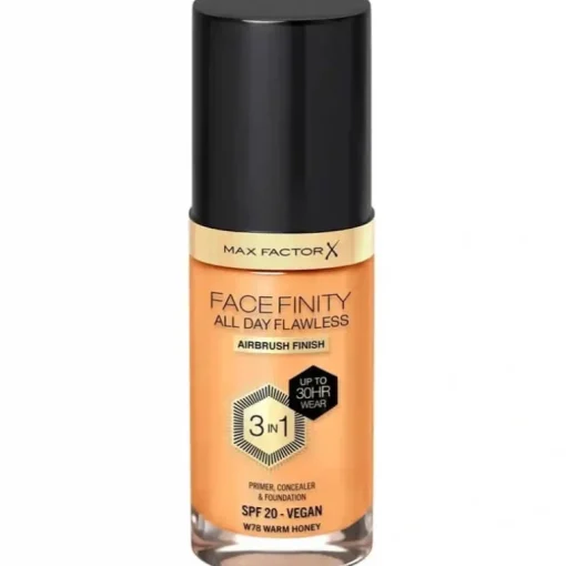Max Factor Facefinity 3 In 1 Foundation 78 Warm Honey