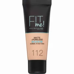 Maybelline Fit Me Matte + Poreless Foundation – 112 Soft Beige