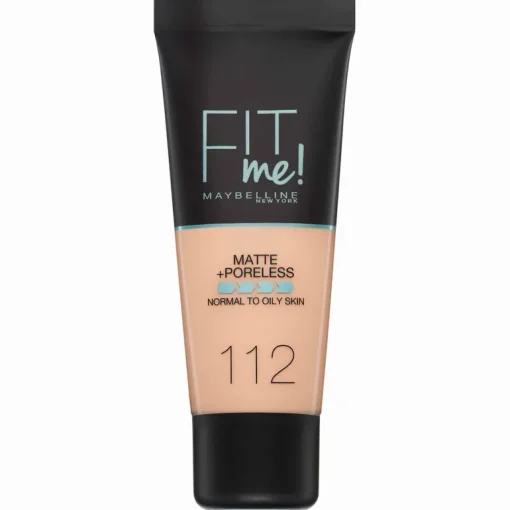Maybelline Fit Me Matte + Poreless Foundation – 112 Soft Beige