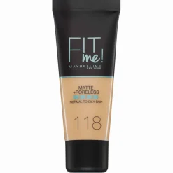Maybelline Fit Me Matte + Poreless Foundation – 118 Nude