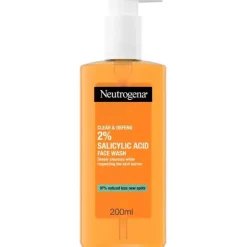 Neutrogena Clear & Defend 2% Salicylic Acid Face Wash 200ml
