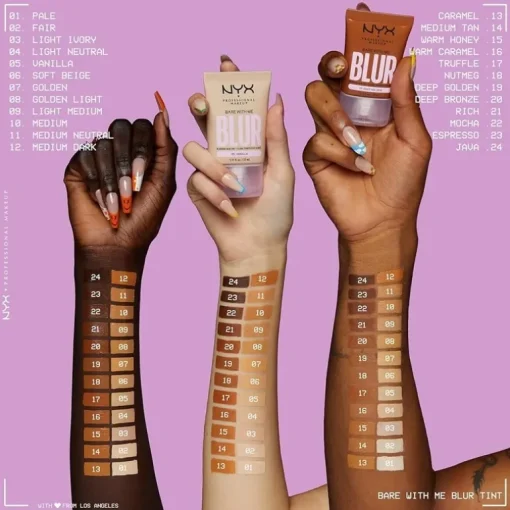 NYX PROF. MAKEUP Bare With Me Blur Tint Foundation 30ml 06 Soft Beige
