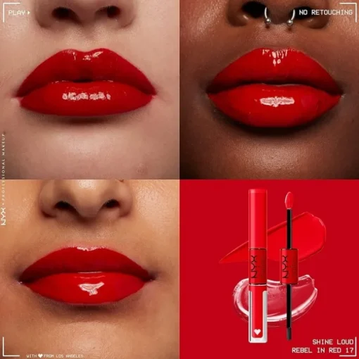 NYX PROF. MAKEUP Shine Loud Pro Pigment Lip Shine – Rebel In Red