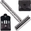 Parker A1-R 4 Piece Travel Safety Razor & Leather Pouch