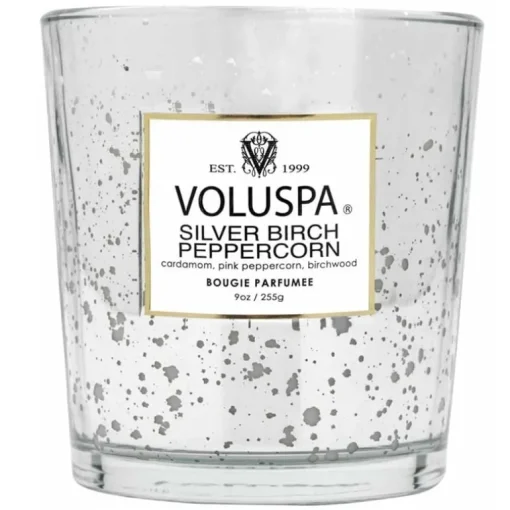 Voluspa Boxed Candle Silver Birch Peppercorn 255g