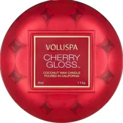 Voluspa Decorative Tin Candle Cherry Gloss 113g