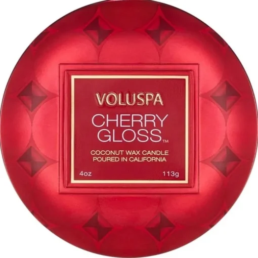 Voluspa Decorative Tin Candle Cherry Gloss 113g