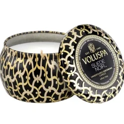 Voluspa Decorative Tin Candle Suede Noir 113g