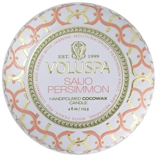 Voluspa Decorative Tin Candle Saijo Persimmon 113g