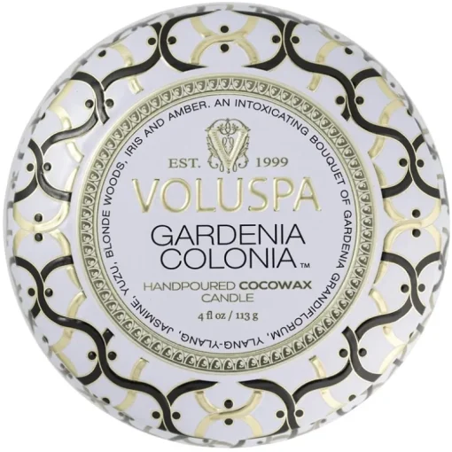 Voluspa Decorative Tin Candle Gardenia Colonia 113g