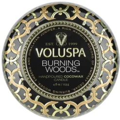 Voluspa Decorative Tin Candle Burning Woods 113g
