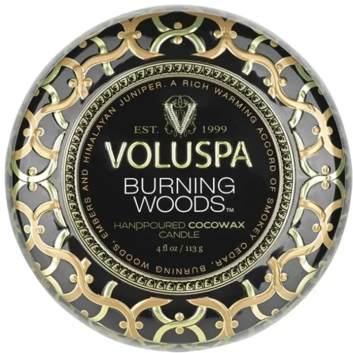 Voluspa Decorative Tin Candle Burning Woods 113g