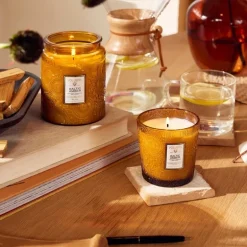 Voluspa Large Embossed Glass Jar Baltic Amber 510g