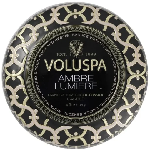 Voluspa Maison Decorative Tin Candle Ambre Lumiere 113g