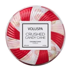 Voluspa Mini Decorative Tin Candle Crushed Candy Cane 113g
