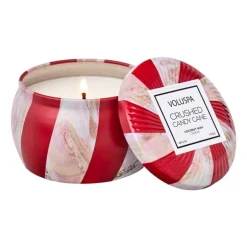 Voluspa Mini Decorative Tin Candle Crushed Candy Cane 113g