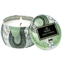 Voluspa Mini Decorative Tin Candle White Cypress 113g