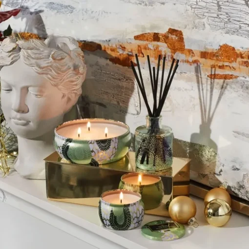 Voluspa Mini Decorative Tin Candle White Cypress 113g