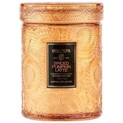 Voluspa Mini Glass Jar Candle With Lid Spiced Pumpkin Latte 156g