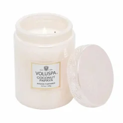 Voluspa Mini Large Glass Jar Coconut Papaya 156g