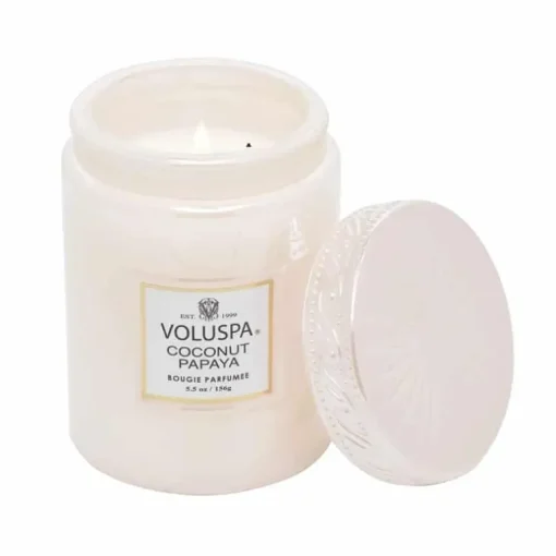 Voluspa Mini Large Glass Jar Coconut Papaya 156g