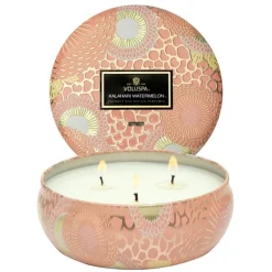Voluspa 3-Wick Candle Decorative Tin Kalahari Watermelon 340g