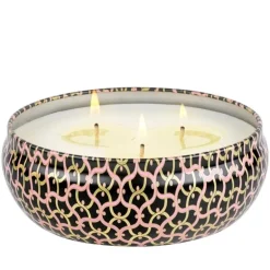 Voluspa 3-Wick Candle Decorative Tin Pink Citron Grapefruit 340g