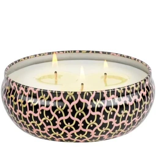 Voluspa 3-Wick Candle Decorative Tin Pink Citron Grapefruit 340g