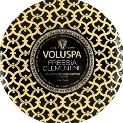 Voluspa 3-Wick Candle Decorative Tin Freesia Clementine 340g