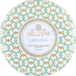 Voluspa 3-Wick Candle Decorative Tin Laguna 340g