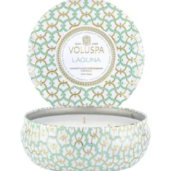Voluspa 3-Wick Candle Decorative Tin Laguna 340g
