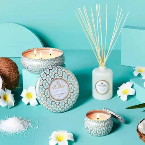 Voluspa 3-Wick Candle Decorative Tin Laguna 340g
