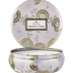 Voluspa 3-Wick Candle Decorative Tin Panjore Lychee 340g