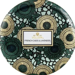 Voluspa 3-Wick Candle Decorative Tin French Cade & Lavender 340g