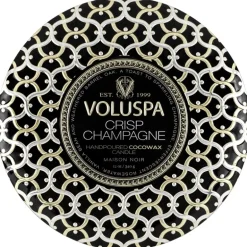 Voluspa 3-Wick Candle Decorative Tin Crisp Champagne 340g